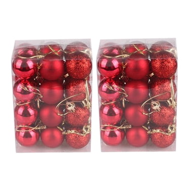 SuoKom Christmas Tree Ornaments Christmas Tree Decorations 48PC 30mm Christmas Xmas Tree Ball Bauble Hanging Home Party Ornament Decor Christmas Balls Ornaments On Clearance