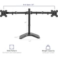 thumbnail image 4 of Dual LED LCD Monitor Standing Desk Stand for Screens up to HeavyDuty Fully Adjustable Arms with Max VESA xmm, 4 of 9