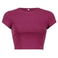 thumbnail image 3 of Hiiyo T-Shirt Court pour Femme à Manches Courtes, Col Ras du Cou, Coupe Ajustée, T-Shirt d'Été, Tailles P, 3 of 3