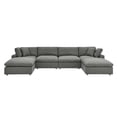 thumbnail image 1 of Modway Commix 6-Piece Down Filled Overstuffed Sectional Sofa in Gray, 1 of 5