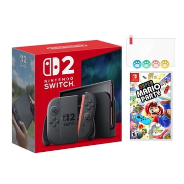Nintendo Switch 2 Console 256GB 7.9-Inch 1080P HDR Touch Screen, Joy-Con 2 with Mouse Sensor, Dock, with Super Mario Party And Mytrix Joystick Caps & Screen Protector