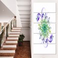 thumbnail image 1 of Fascinating Green Purple Fractal Flower - Floral Canvas Art Print, 1 of 3