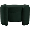 thumbnail image 3 of Meridian Furniture Horizon Green Boucle Fabric Ottoman, 3 of 10