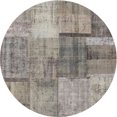 thumbnail image 1 of Ahgly Company Indoor Round Contemporary Sandstone Brown Patchwork Area Rugs, 10' Round, 1 of 6