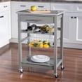 thumbnail image 2 of Riverbay Furniture Transitional Wood/Granite Top Kitchen Island in Gray, 2 of 17