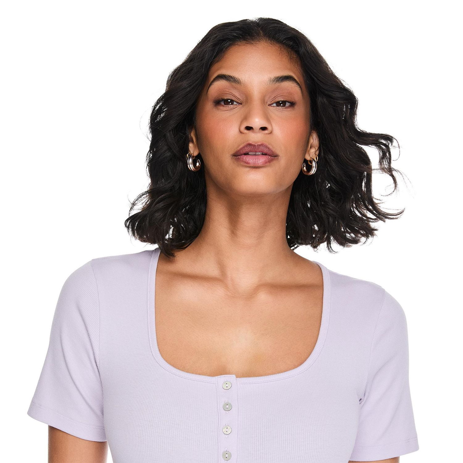 Justaucorps avec encolure henley George pour femmes
