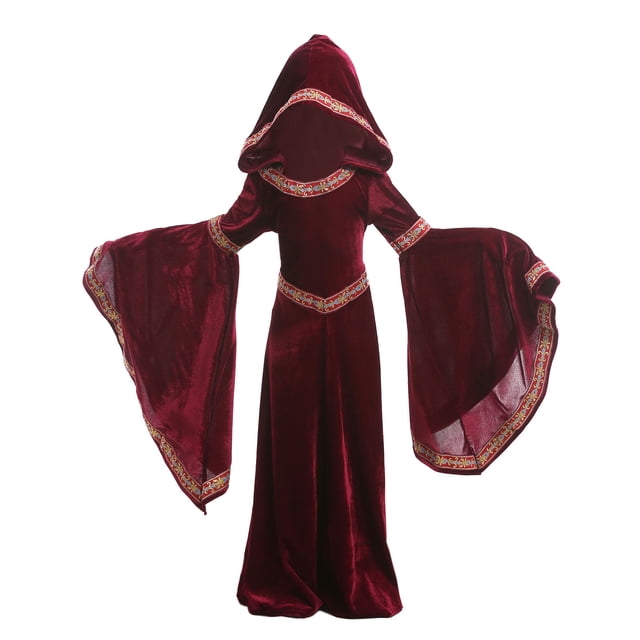 Penkiiy Robe de Fête Cosplay Tout-Petit Enfants Fête Filles Mode Vampires Cosplay Fête Style Européen Vêtements Médiévaux Robe Cape