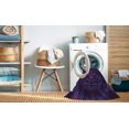 thumbnail image 2 of Ahgly Company Tapis Rond Lavable en Machine Intérieur Transitionnel Violet Profond, 7 Pieds Rond, 2 of 7