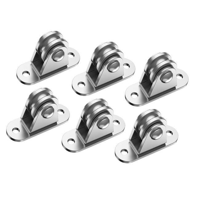 Rongfmy Pulley Block Fixed Pulley for Clothesline DIY Projects Rope Cable Cord Guide 6 Pack