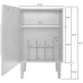 thumbnail image 3 of Pemberly Row Contemporary Wood Record Player Stand in Acorn Brown, 3 of 7