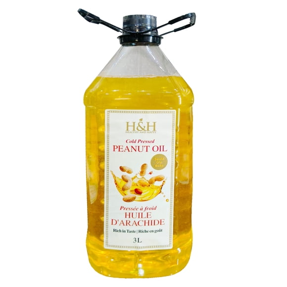 H&H Healthy & Happy Cold Pressed Peanut Oil, 3L