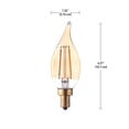 thumbnail image 2 of 60W Equivalent Soft White (2200K) Vintage Edison Dimmable LED Light Bulb, E26 Base, 310 Lumens, 2 of 4