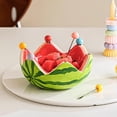thumbnail image 5 of Watermelon-Themed Ceramic Fruit Serving Bowl Set with Six Stainless Steel Forks for Home Dining Bar Events and, 5 of 5