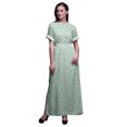 thumbnail image 1 of Bimba Robe Longue Maxi d'Été à Fente Latérale Imprimée de Roses et Renoncules en Rayonne pour Femmes - TTTG, 1 of 6