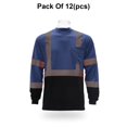 thumbnail image 1 of Radyan 2-Tones Mesh Reflective Long Sleeve Safety T-Shirt - 12 Pack, 100% Polyester, Size: Adult, 1 of 5