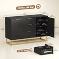 thumbnail image 3 of HOMCOM 3-Door Storage Cabinet Sideboard for Dining Room, Living Room, 3 of 10