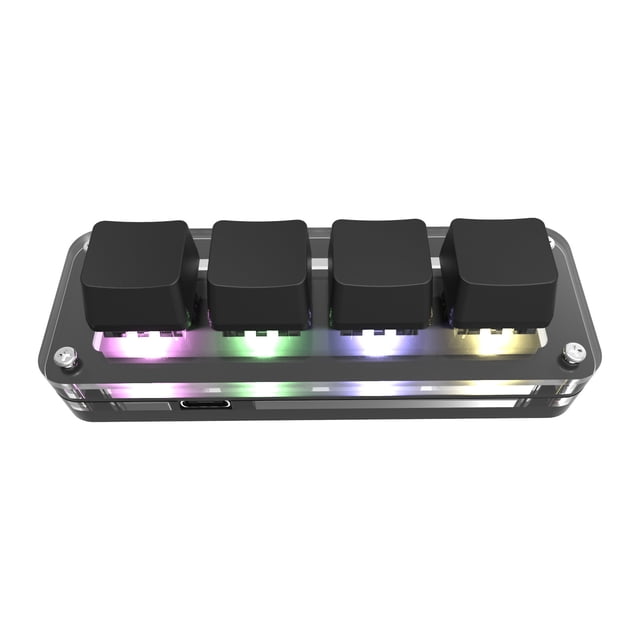 Gaming Key Keyboard Mechanical Custom Small Keyboard Custom Key4 Small Keyboard Copy Paste Gaming Game Mini Mechanical Keyboard Light Up Gaming Keyboard