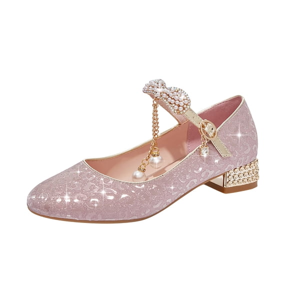 FhsagQ Shoes Kids Shoes Slippers Size 2 Boys Girls Dance Shoes Gold Silver Sequins Princess Shoes Closed Toe Low Heel Fine Glitter Shoes Wedding Party Kids Slippers Girls Size 3 24