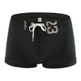 thumbnail image 4 of Mens Low Waist Solid Color Striped Drawstring Hot Spring Quick Dry Swimming Briefs, 4 of 7