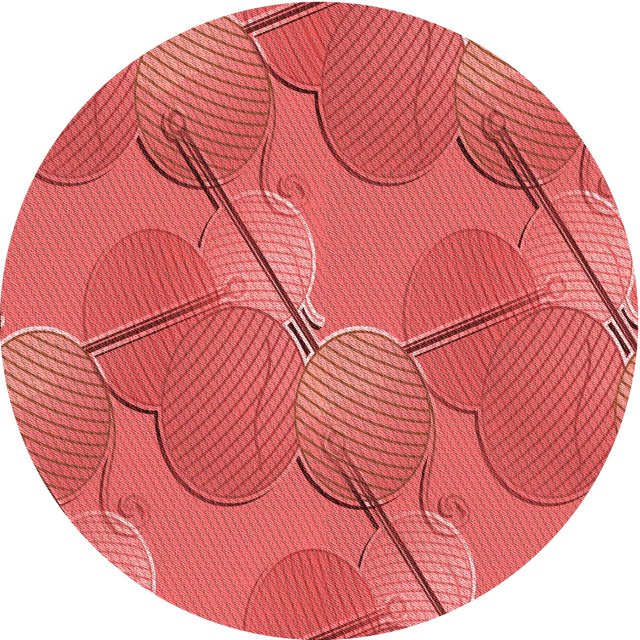 Ahgly Company Tapis d'Intérieur Ronds Transitionnels Rouges Lavables à la Machine, 5 Pieds Rond