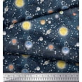 thumbnail image 3 of Soimoi Modal Satin Fabric Planet & Sun Galaxy Print Fabric by the Yard 42 Inch Wide, 3 of 3