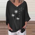 thumbnail image 1 of Hauts d'Été pour Femmes Mode T-shirt Blouse Décontracté à Imprimé à Col en V à Manches Courtes d'Été pour Femmes Blouses d'Été pour Femmes en Liquidation, 1 of 4