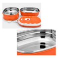 thumbnail image 1 of pdqouc Hot Food Container Rectangular Insulation Box Stainless Steel Lunch Box Food Storage Container Children's Hot Food Insulation Box for school home and office picnics, 1 of 9