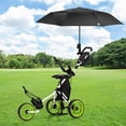 thumbnail image 3 of Gymax 3-Wheel Foldable Golf Push Pull Cart Trolley w/ Seat Adjustable Handle Green, 3 of 10