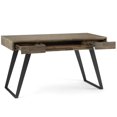 thumbnail image 2 of Allora Solid Acacia Wood Writing Desk in Gray, 2 of 9