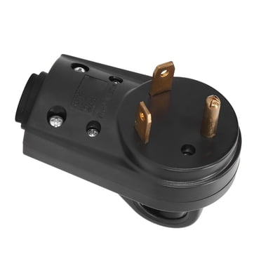 Prise RV 30A, Remplacement de Prise RV Sécuritaire à 3 Broches Prise US 125V Bonne Conductivité Électrique Brancher Débrancher Facilement pour Campeurs