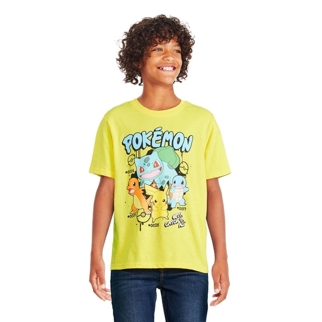T-shirt avec imprimé graphique Pokemon pour garçons