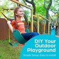 thumbnail image 2 of 2X Swing Sets for Backyard-Set Includes 18Inch Trapeze Swing Bar & 48Inch Heavy Duty Chain with Locking Carabiners Green, 2 of 6