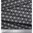 thumbnail image 3 of Soimoi Poly Crepe Fabric Dot & Ogee Damask Decor Fabric Printed Yard 52 Inch Wide, 3 of 3