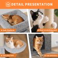 thumbnail image 4 of Kojooin 2-in-1 Cat Tree with Hidden Litter Box Enclosure, Multi-Level Cat Tower with Scratching Post, Hammock and Condo, 4 of 8