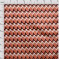 thumbnail image 3 of oneOone Silk Tabby Fabric Chevron Geometric Print Sewing Fabric BTY 42 Inch Wide, 3 of 4