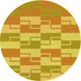 thumbnail image 1 of Ahgly Company Tapis d'Intérieur Lavables en Machine, Ronds, Transitionnels, Jaune Or Vif, Ronds de 4', 1 of 7