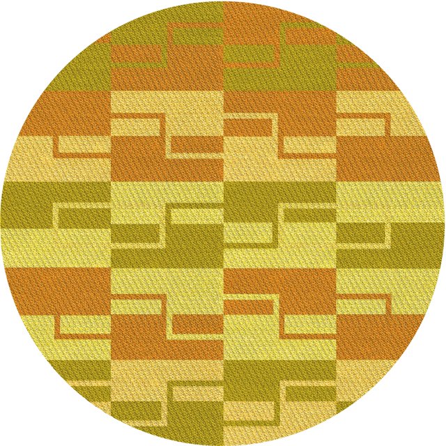Ahgly Company Tapis d'Intérieur Lavables en Machine, Ronds, Transitionnels, Jaune Or Vif, Ronds de 4'
