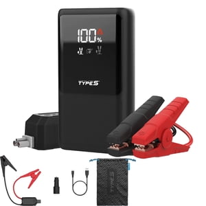 Type S DC10 Démarreur de saut de voiture – 500A Booster de batterie portable pour 6.0L Gaz / 4.0L Moteurs diesel USB-C et USB-A Ports de recharge