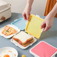thumbnail image 4 of Boîte de Rangement Portable en Silicone pour Micro-Ondes, Bento, Déjeuner Scolaire, Boîtes à Lunch, Contenant Réutilisable pour Toast, Étui, Bleu, 4 of 5