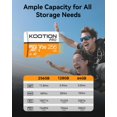 thumbnail image 4 of KOOTION 256GB Micro SD Card 3Pack,TF Card Micro SDXC Memory Card V30 A1 App Performance High Speed microSD Card, U3, V30, A1, 4 of 8