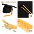 thumbnail image 3 of Miangastore Tassel Cap Comfortable Fit Gold Adjustable 1Pcs 9.1x9.1x5.1in, 3 of 9