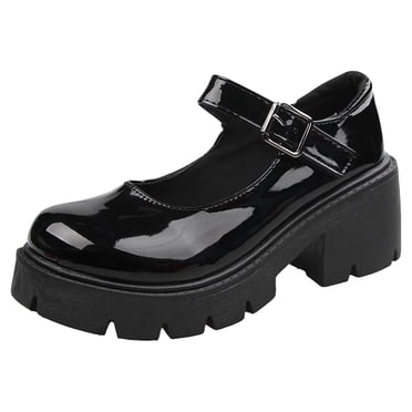 Babysbule Chaussures pour Femmes en Liquidation, Chaussures Britanniques Femmes Mary Janes Vintage Filles Étudiantes Talons Hauts Chaussures de Cosplay