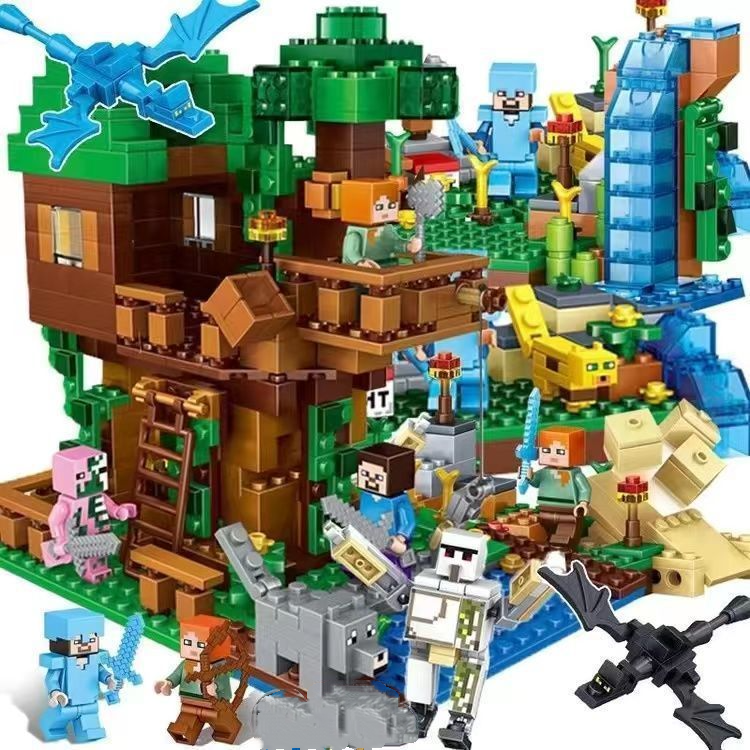 My World Building Blocks, Dark World Battle Assembled Toys, Gifts For Boys-HAPDEN