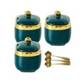 thumbnail image 2 of veasfak Ceramic Spice Jar Cute Organizer Seasoning Box for Buffets Sugar Restaurants three jar, 2 of 9