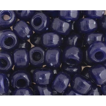 Plastic Crow Beads Navy Opaque 9mm 1000 Pack