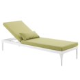 thumbnail image 4 of Modway Perspective Aluminum Patio Chaise Lounge in White and Peridot Green, 4 of 6