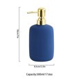 thumbnail image 3 of Qeeadeea Porcelain Soap Dispenser With Pump, Refillable Lotion Dispenser For Bathroom, Ceramic Shampoo Dispenser For Shower-Blue 2-500ml/17.6oz, 3 of 8