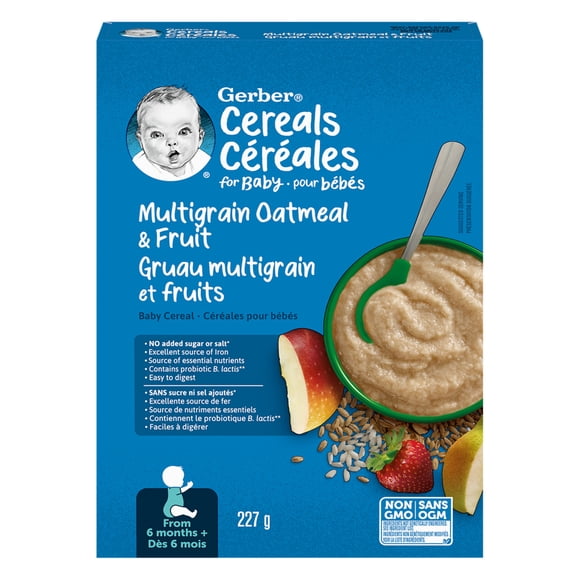 GERBER Stage 2 Multigrain Oatmeal & Fruit Baby Cereal