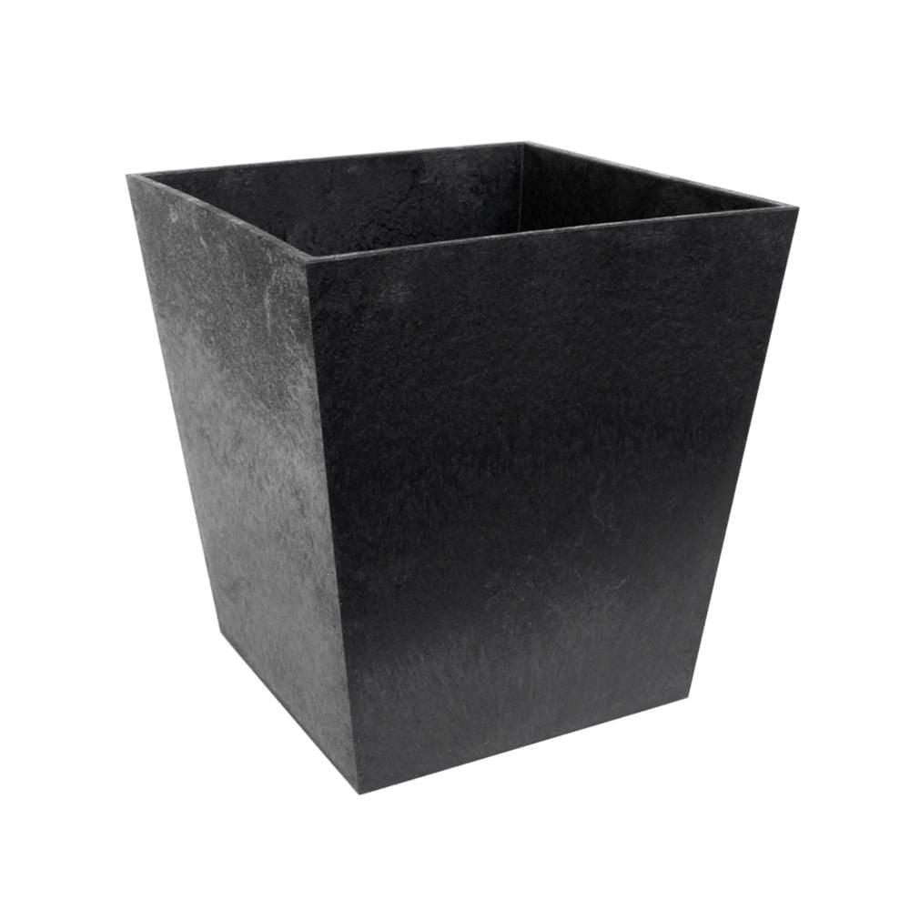 Tierra Verde 12" x 13" Sonata Square Planter In Slate, Made from recycled materials