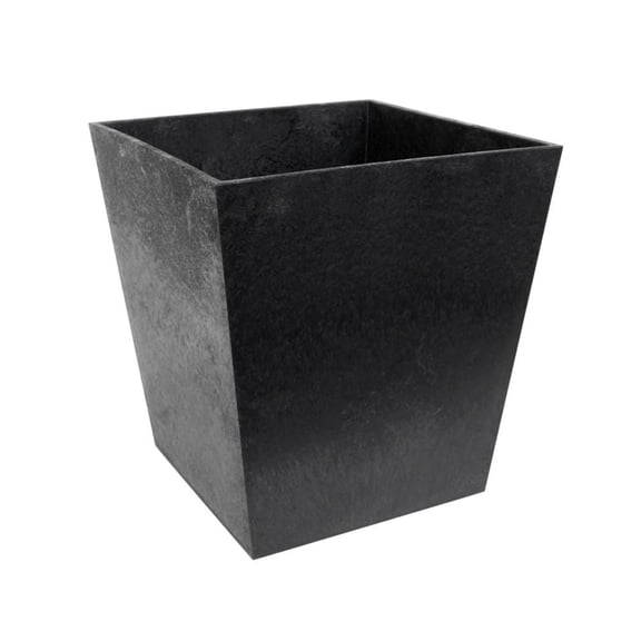 Tierra Verde 12" x 13" Sonata Square Planter In Slate, Made from recycled materials